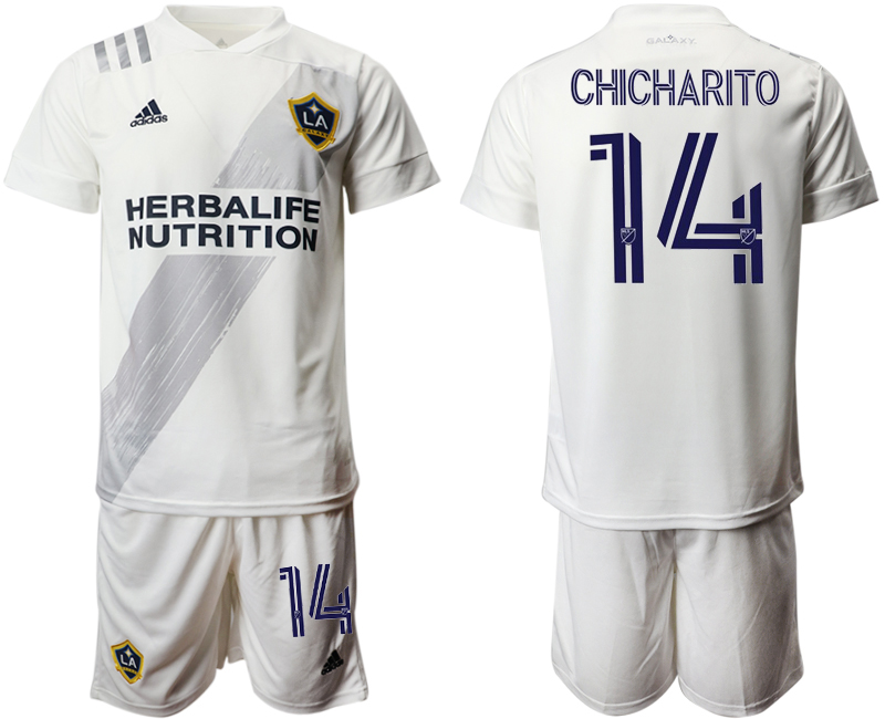 Men 2020-2021 club Los Angeles Galaxy home #14 white Soccer Jerseys->customized soccer jersey->Custom Jersey